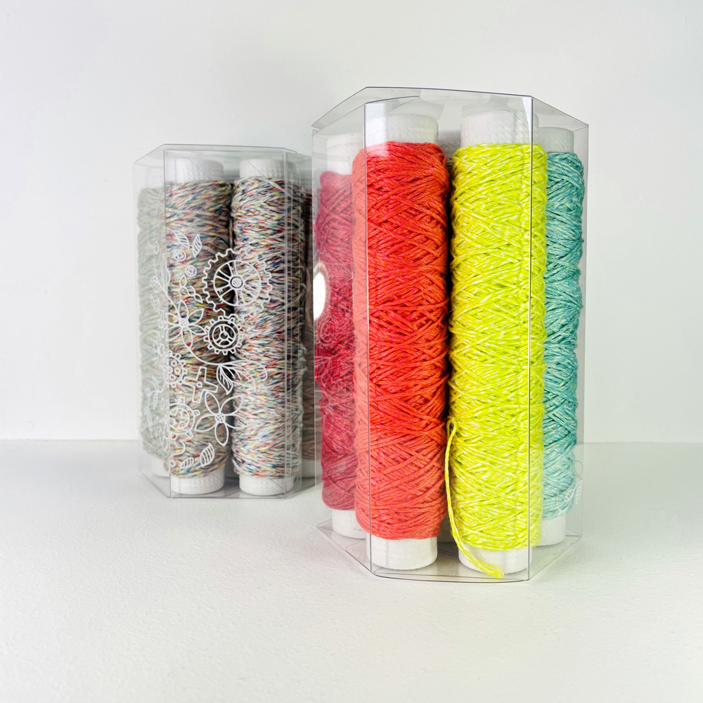 可愛いクリアケースに入った７色入りのセット「ＦＵＮ－Ｔａｎ（ファンタン）」－エップヤーン雑貨店の糸を小巻で詰め合わせた便利なセットです－